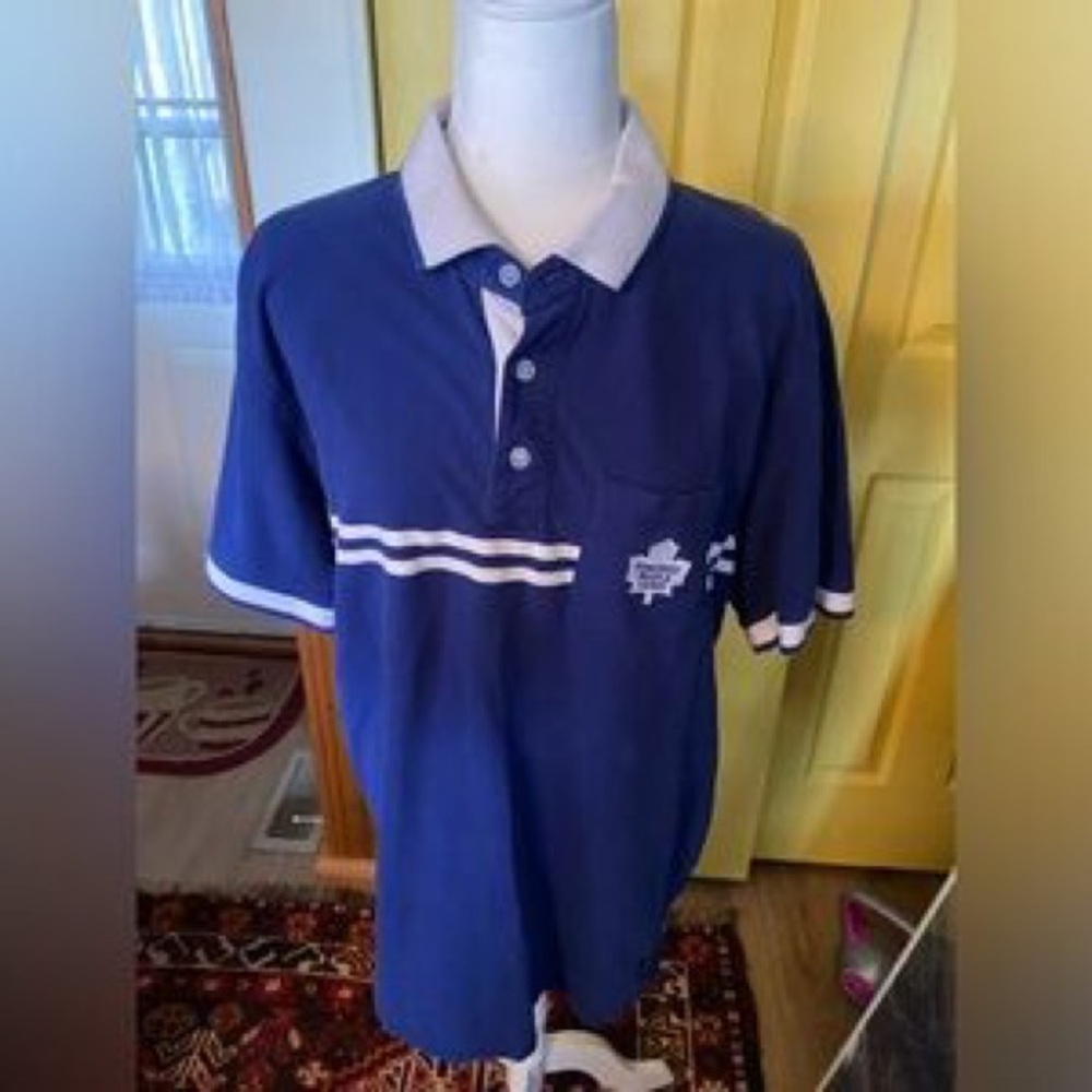 NHL Royal Blue Polo with White Trim - Picture 2 of 4
